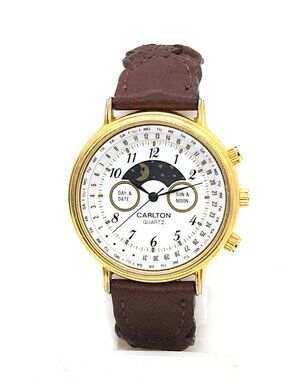 Vintage Carlton Moon Phase Watch